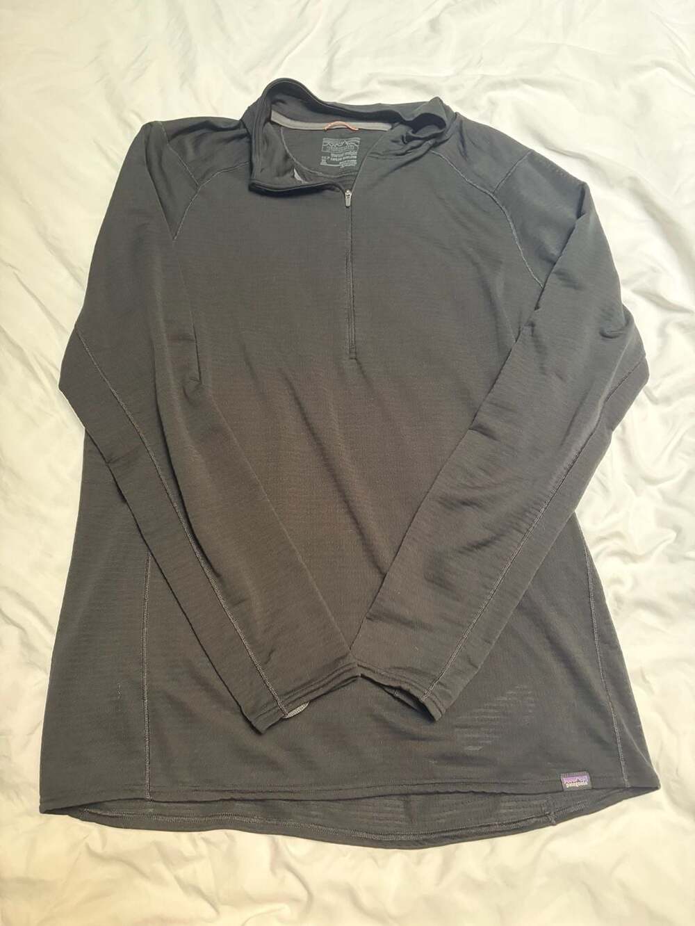 Patagonia Capilene Thermal Weight Zip-Neck Size XL Black Pullover Top